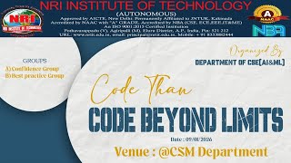 Code beyond limits - A successful Hackathon @ NRIIT 