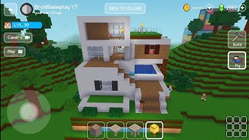 Modern House & Pool - Block Craft 3d: Building Game