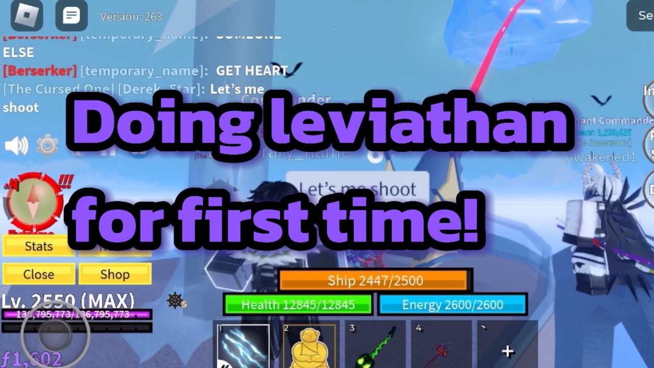 Doing fighting to leviathan for first time! - YouTube