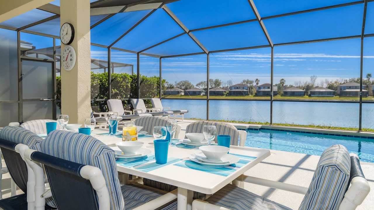 Sunset Lakes 6 Bedroom 4 Bath South Facing Lake View Villa