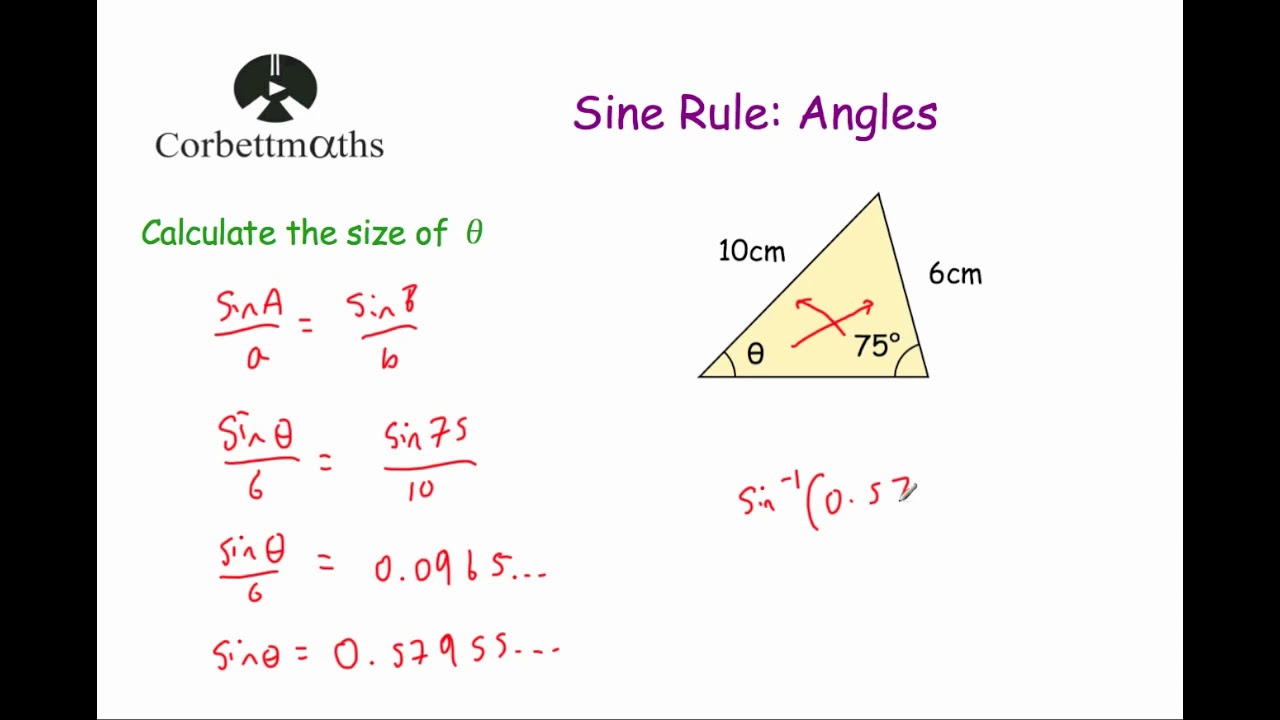 Sine Rule Angles - Corbettmaths