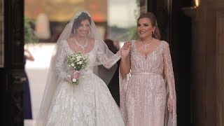 Mother Walking Her Daughter Down The Aisle,Amazing Wedding Moment.