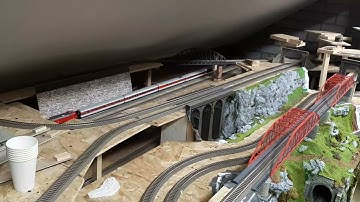 building track, modelbaan, anlage H0 part 61 c rails trix