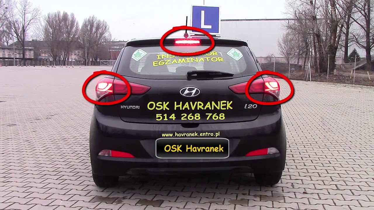 Hyundai I20 Działanie Świateł - Egzamin Na Prawo Jazdy Kat. B Warszawa. #Światłahyundaii20 - Youtube