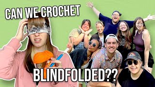 Crochet BLINDFOLDED Challenge | PassioKnit Kelsie and Friends