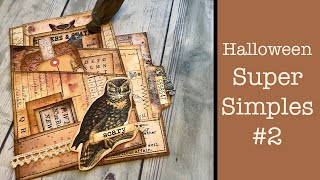 Halloween Super Simples #2 FULL Tutorial: Stacked Pocket with Hidden File Folder, Junk Journaling