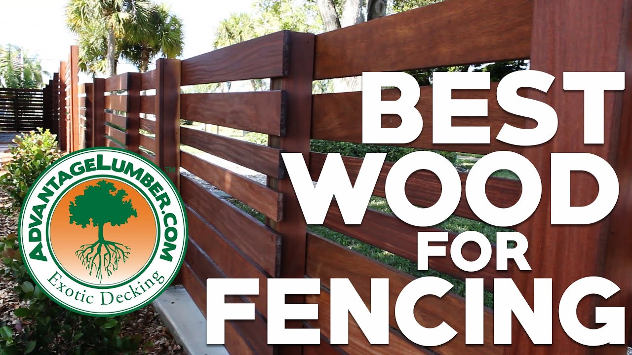 Best Wood for a Horizontal Fence - YouTube