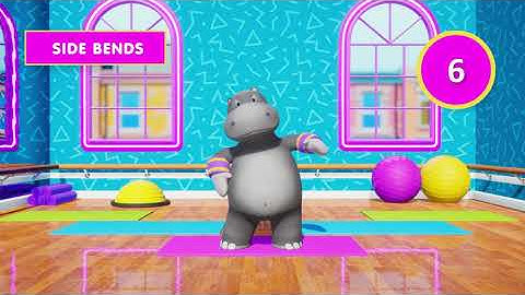 Kids exercise 5 minutes easy workout for Kids with Hip-po|Zeze Zebra animation for kids