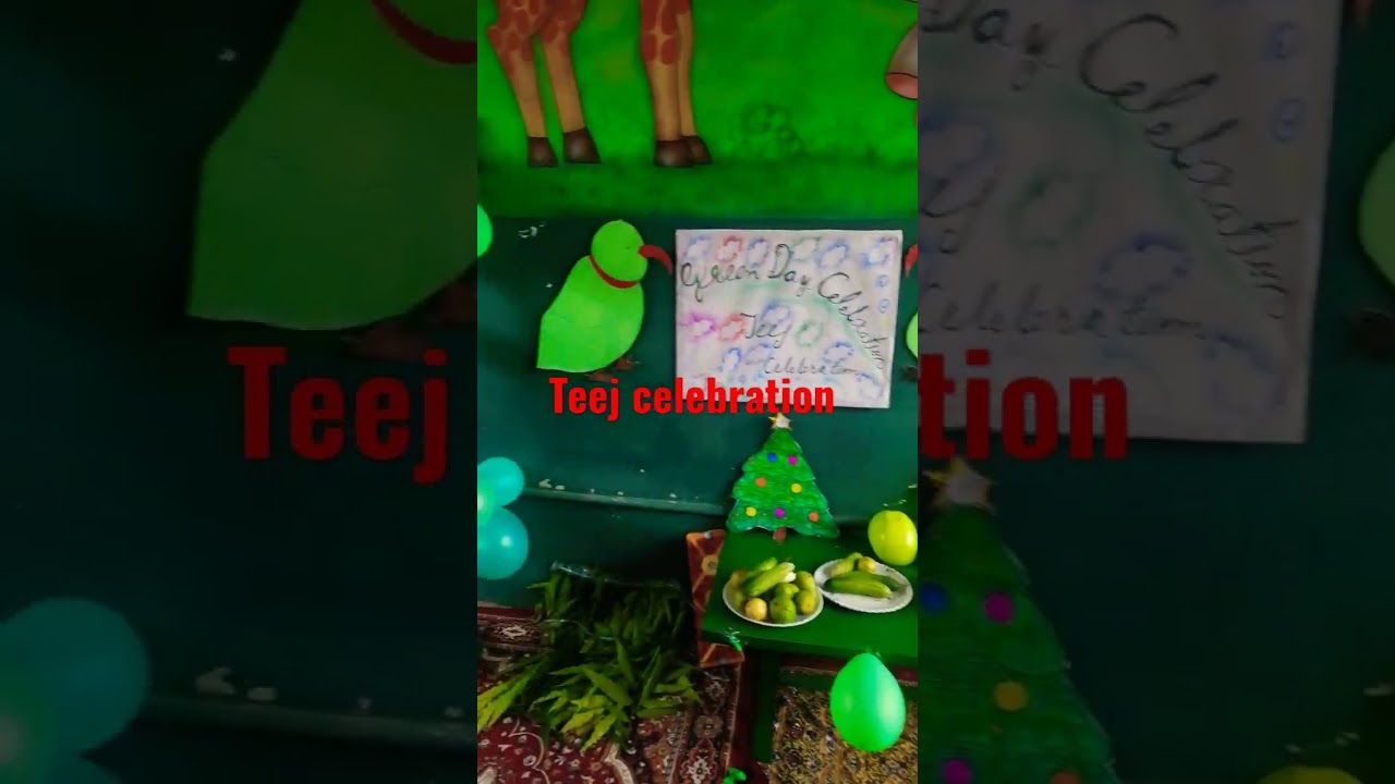 green colour day celebration on Hariyali teej