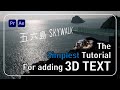 How to add 3d text to your drone footages