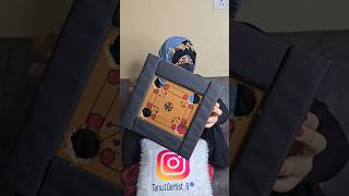 Carrom Board Making Tutorial Video | Carrom Board craft with cardboard #craft #viralshort #shorts