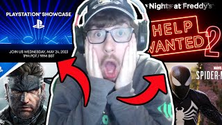 PlayStation Showcase 2023 Reaction! | FNAF HELP WANTED 2, METAL GEAR SOLID \& SPIDER-MAN 2?! | SMG001