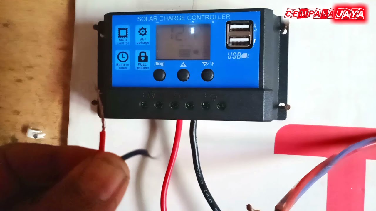 Cara pemasangan panel Surya||lengkap dengan controller pwm dan mppt ...