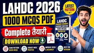 LAHDC Panchayat Accounts Assistant Exam 2026 eBook PDF English 1000 MCQs Practic final