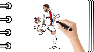Como Dibujar a NEYMAR Jr - How to Draw Neymar Jrs | Mapi Art TV