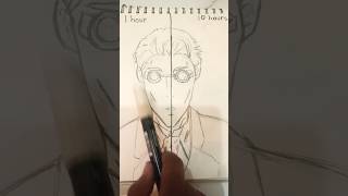 Drawing nanami 1 hour vs 10 hours #shorts