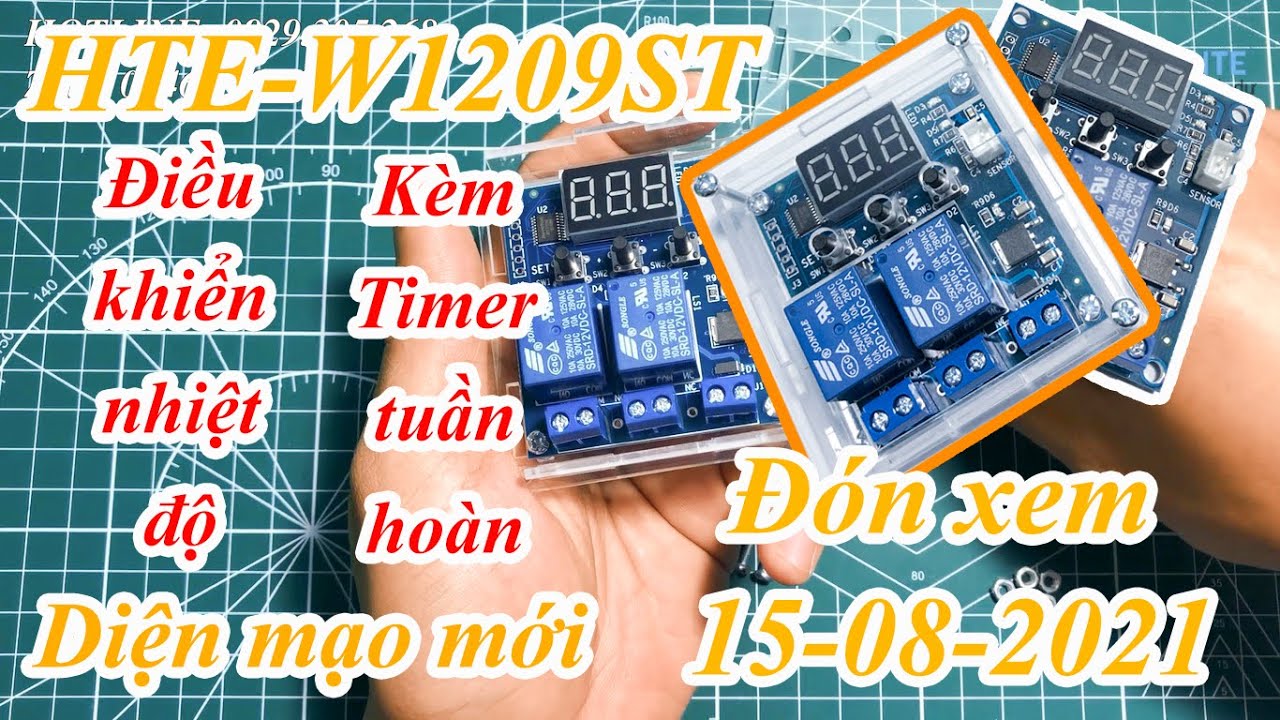 ĐIỀU KHIỂN NHIỆT ĐỘ KÈM TIMER TUẦN HOÀN HTE-W1209ST. DIỆN MẠO MỚI, CÙNG ...