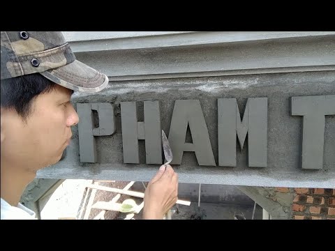 Hoe letters te snijden met cement