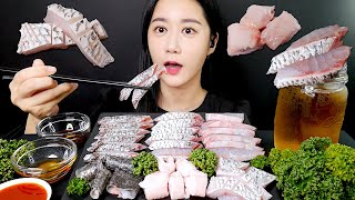 여름철 보양식 민어회🐟먹방 민어 껍질,부레 [RAW FISH] Real Sound MUKBANG | ASMR | EATING SOUND