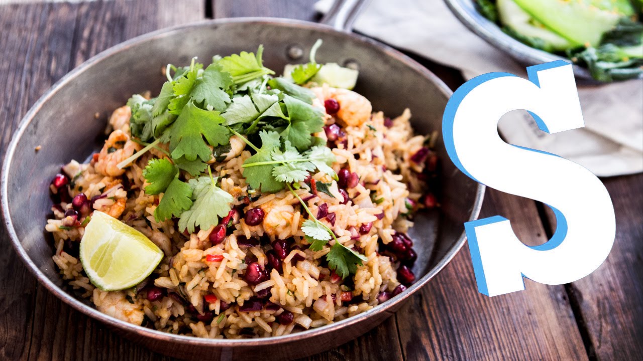 Speedy Shrimp & Pomegranate Rice Recipe - SORTED | Sorted Food