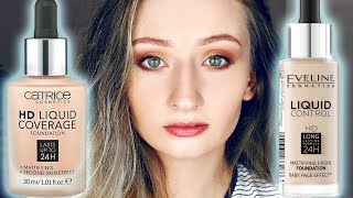 картинка: ПО МНОГОЧИСЛЕННЫМ ПРОСЬБАМ ТЕСТ-ДРАЙВ EVELINE LIQUID CONTROL | СРАВНЕНИЕ с CATRICE HD