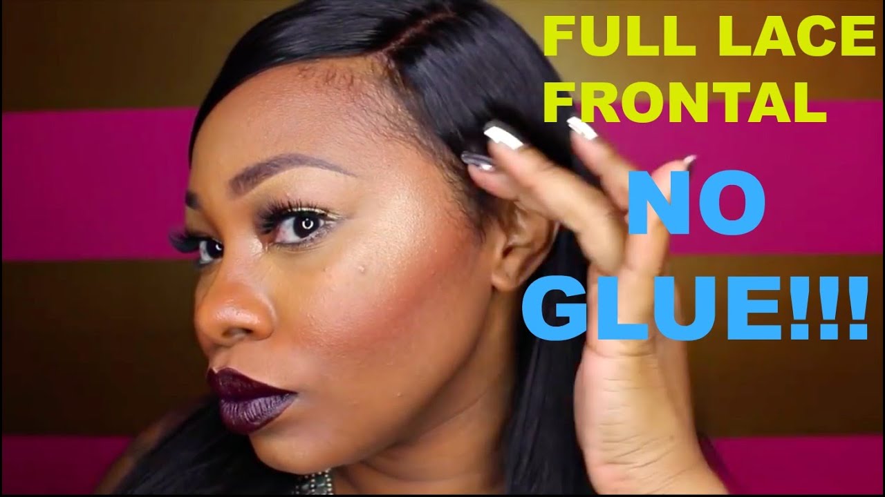 How To Make A Lace Frontal Wig No Glue Youtube