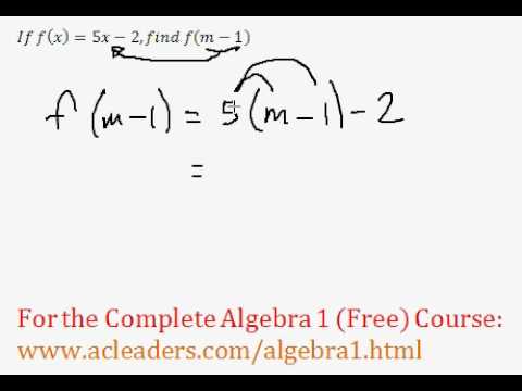 (Algebra 1) Function Notation Question #3