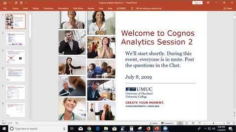 Cognos Analytics  Session 2 - Summer 2019