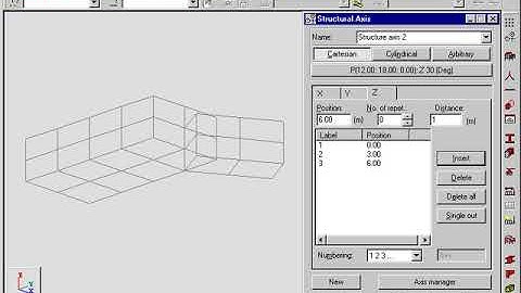 Autodesk Robot structural analysis - structure axes