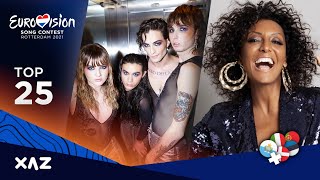 Video thumbnail of "Eurovision 2021: Top 25 - NEW 🇩🇰🇪🇪🇮🇹🇵🇹🇸🇲"