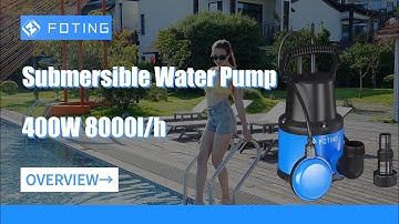 FOTING Submersible Water Pump 400W 8000l/h  Clean/Dirty Water Pump with Float Switch