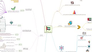 ملخص محتوى الدستور الإماراتي في شكل خريطة ذهنية