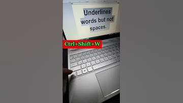 Ctrl + Shift + W Underline Words Only #shorts