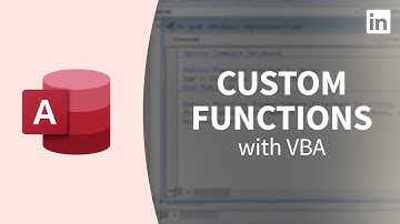 Access Tutorial - Creating custom functions