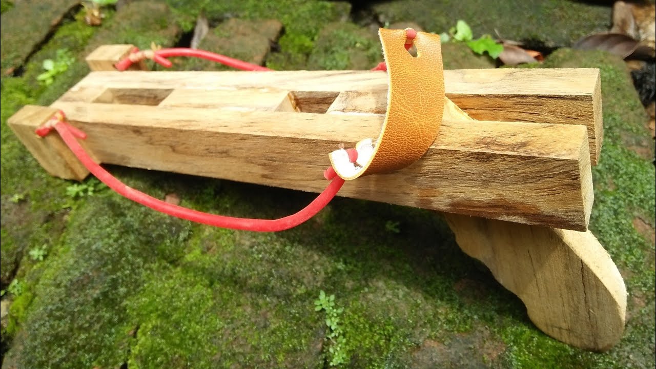 Wooden art slingshot good idea - YouTube