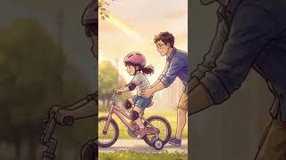 Dad Never Let Go Until I Could ❤️☀️🌳🚲 | Father's Day Short | Ghibli Style | ASMR | Piano #foryou