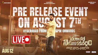Macherla Niyojakavargam Pre Release Event Live | Nithiin | Krithi Shetty | Raja Shekhar | AUG 12
