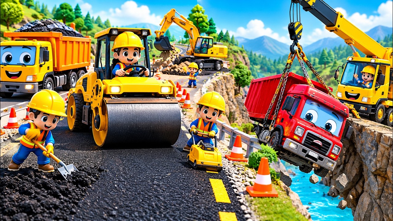 Tiny Construction Crew: Road Building & Heavy Rescue Diorama Ep 1 - YouTube