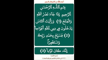مع حفظ القرآن : [ سورة النصر ، برواية ورش عن نافع ( ياسين الجزائري ) ]
