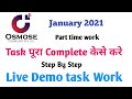 Osmose technology | task complete kaise kare January 2021 | osmose technology
