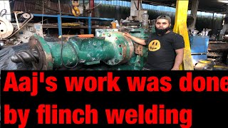 How to make New flange welding and rain came along