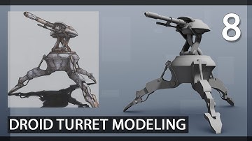 Autodesk Maya 2014 Tutorial - Droid Turret Modeling Part 8