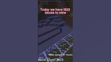 Day 20 of mining a chunk by HAND