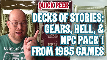 Quick Peek: Gears, Hell, and NPC Pack 01 Deck of Stories Mini-Decks from 1985 Games