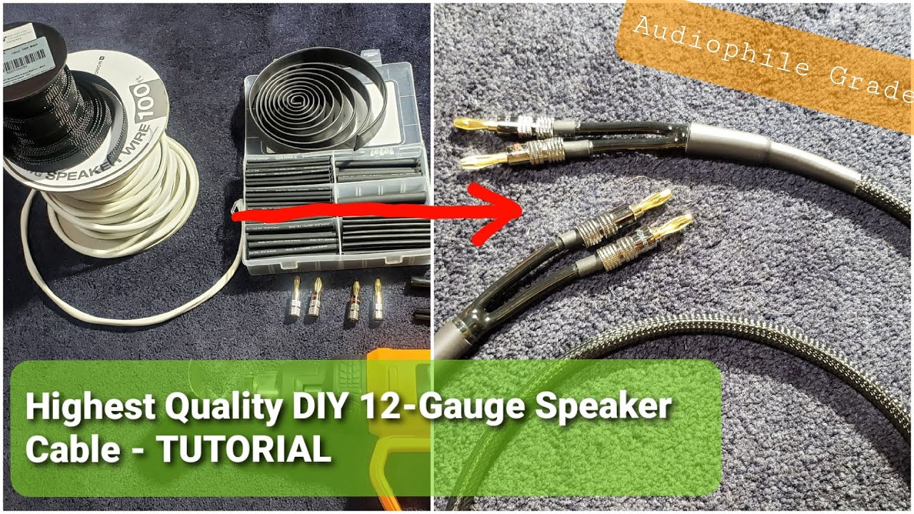 Beautiful DIY 12-Gauge Speaker Cable Tutorial - YouTube