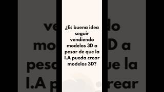 ¿Vender modelos 3D es rentable aún? ¿la I.A le quitará el trabajo a los modeladores 3D? #3dsky