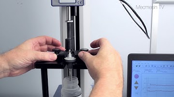 Syringe testing - fill & expel.  Mecmesin Force & Torque Measurement Systems