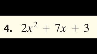 factor 2x^2 + 7x + 3