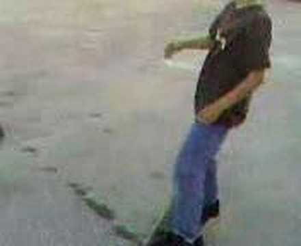 5 year old justin on small loading dock