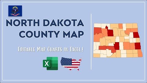 North Dakota County Map in Excel - Counties List and Population Map